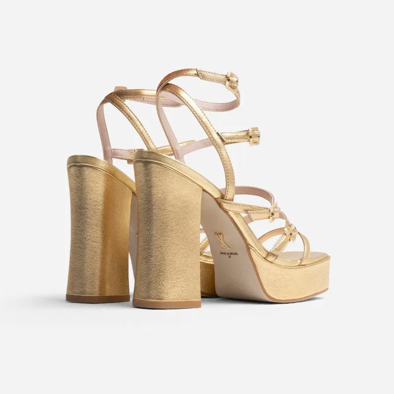 New Spice Gold Platform Heels