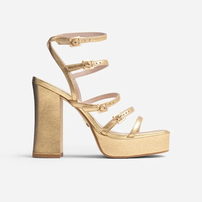 New Spice Gold Platform Heels