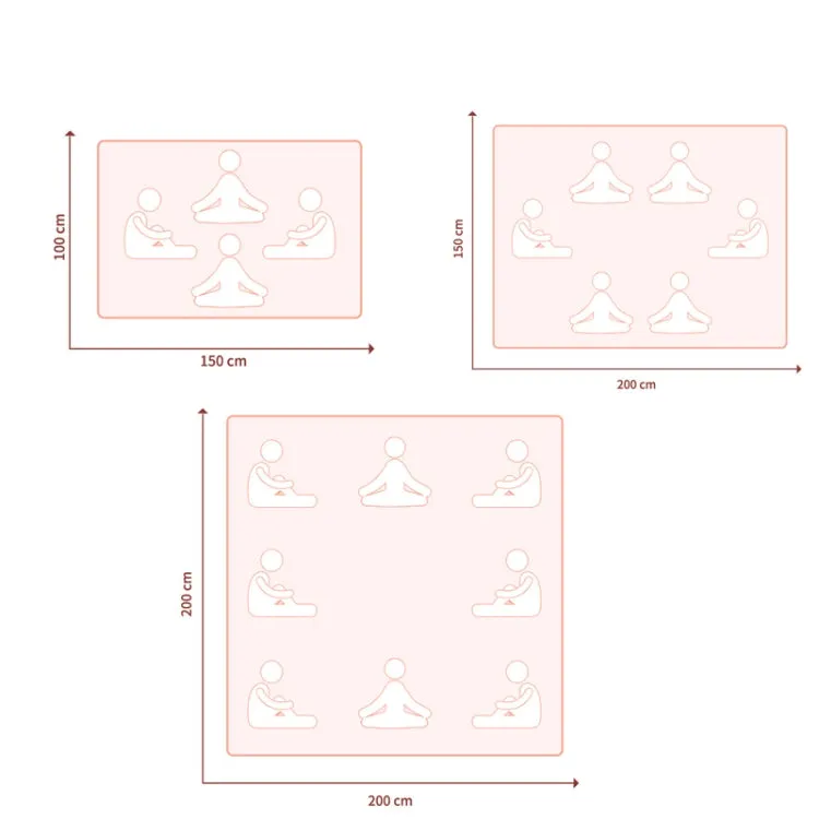 Outdoor Beach Waterproof Floor Mat Portable Picnic Cloth Folding Blanket, Size: Large (Toast Orange)