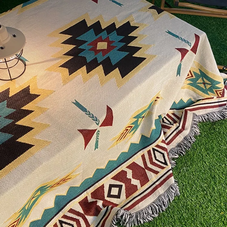 Outdoor Retro Camping Blanket Tent Camping Mat, Size: 90x90cm