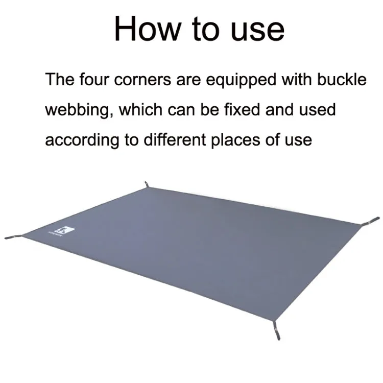 Outdoor Tent Mats Thickened Oxford Cloth Waterproof Picnic Mat, Size: 180x210cm(Black)