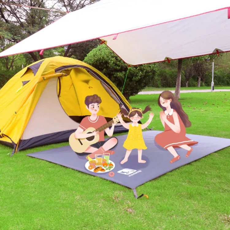 Outdoor Tent Mats Thickened Oxford Cloth Waterproof Picnic Mat, Size: 180x210cm(Black)
