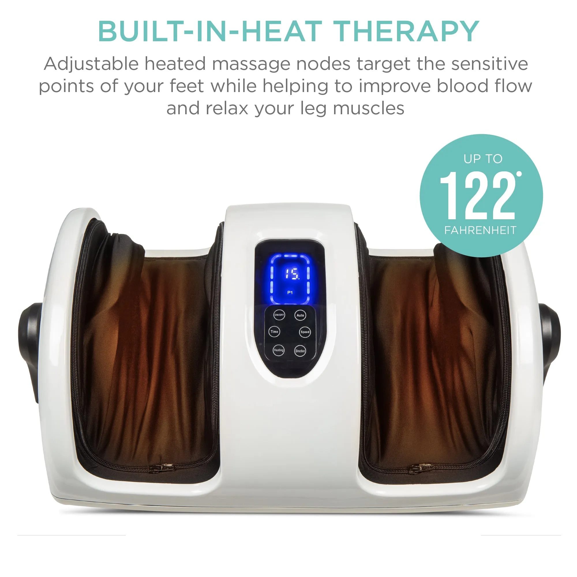 Reflexology Shiatsu Foot Massager w/ High-Intensity Rollers, Remote Control