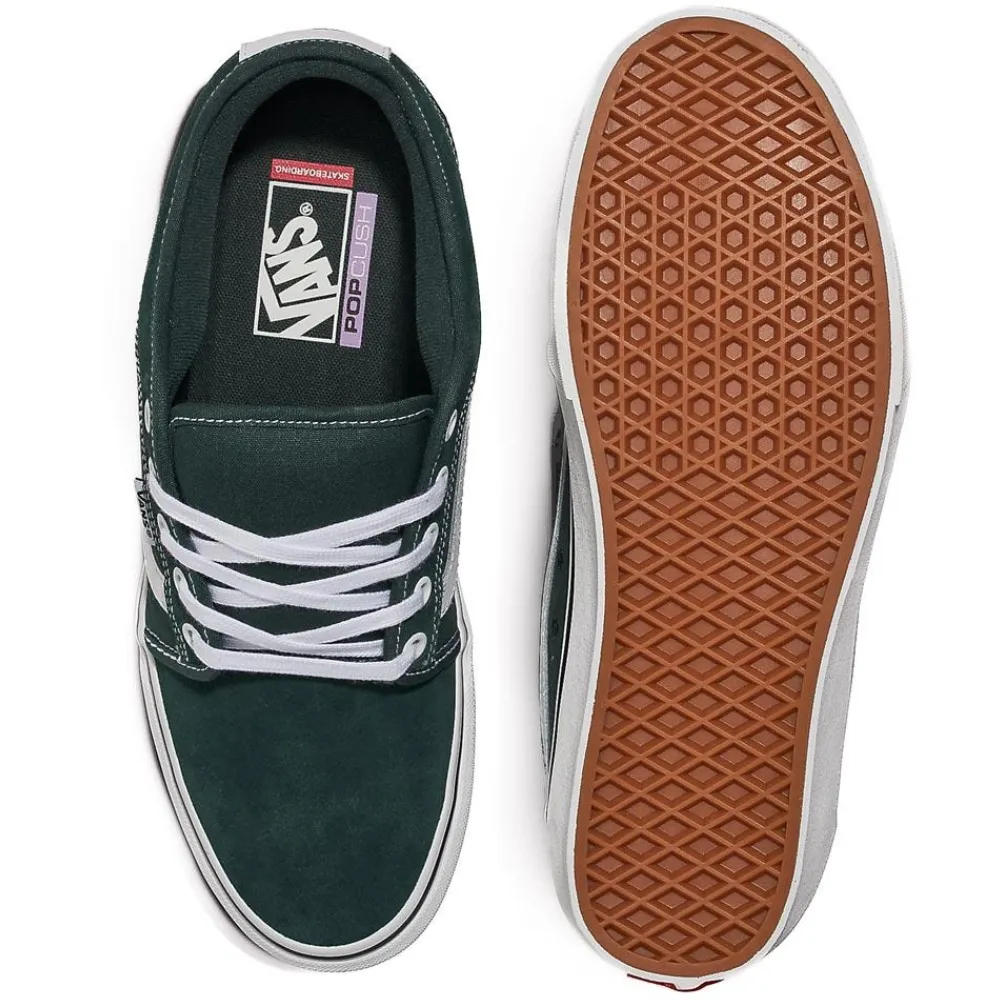 Skate Chukka Low Sidestripe Green Gables/True White