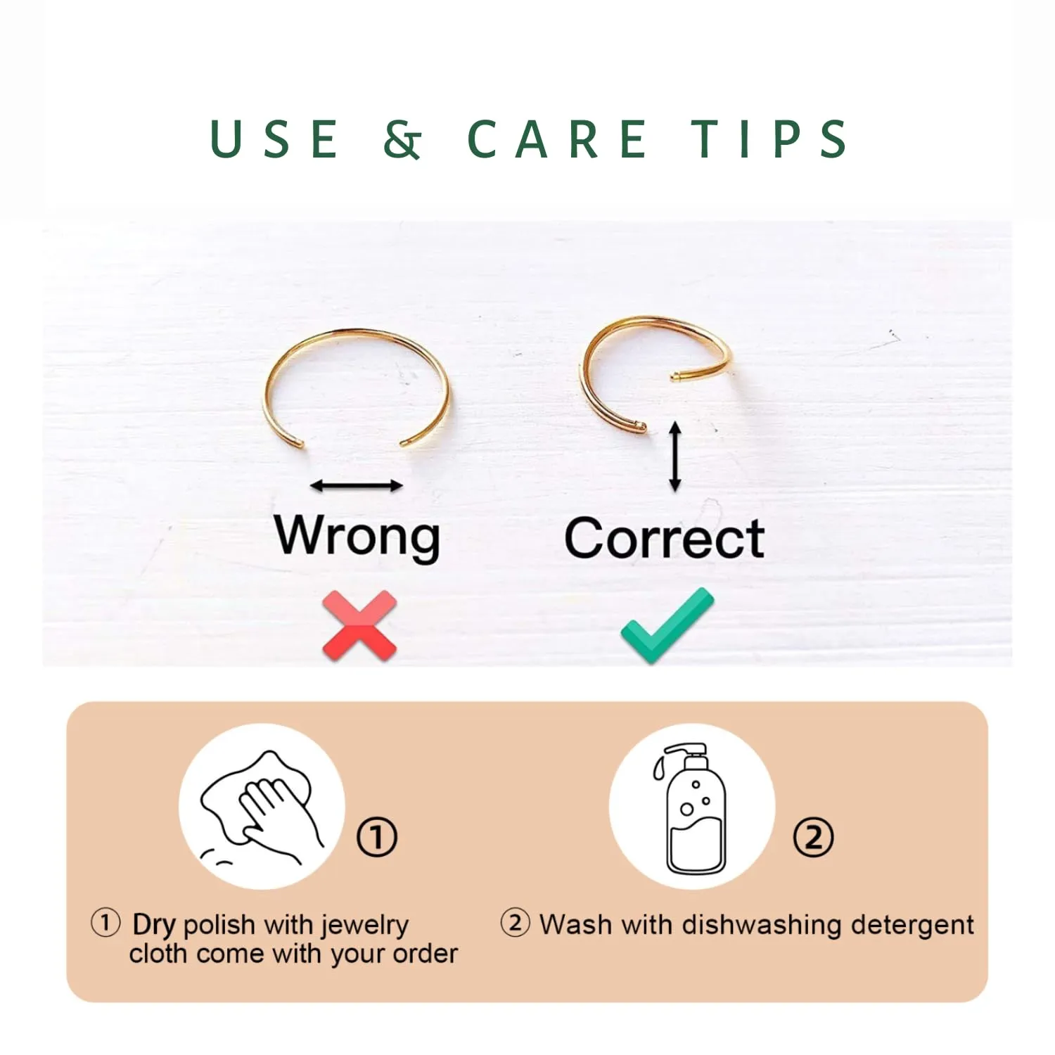 Small Thin Gold or Sterling Silver Nose Ring Hoop for Women, Adjustable with Stopper (14k Gold-Filled, 5-6mm / 22 gauge)