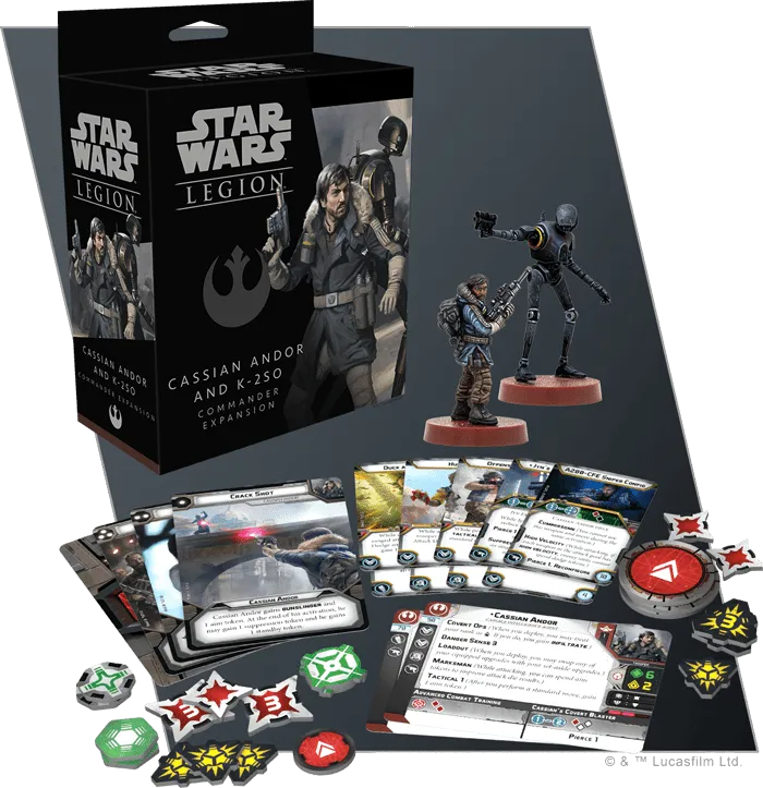 Star Wars Legion: Cassian Andor And K-2So Commander