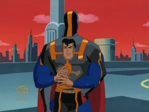 Superman the Animated Series Original Production Cel on Original Background: Superman, Luminus