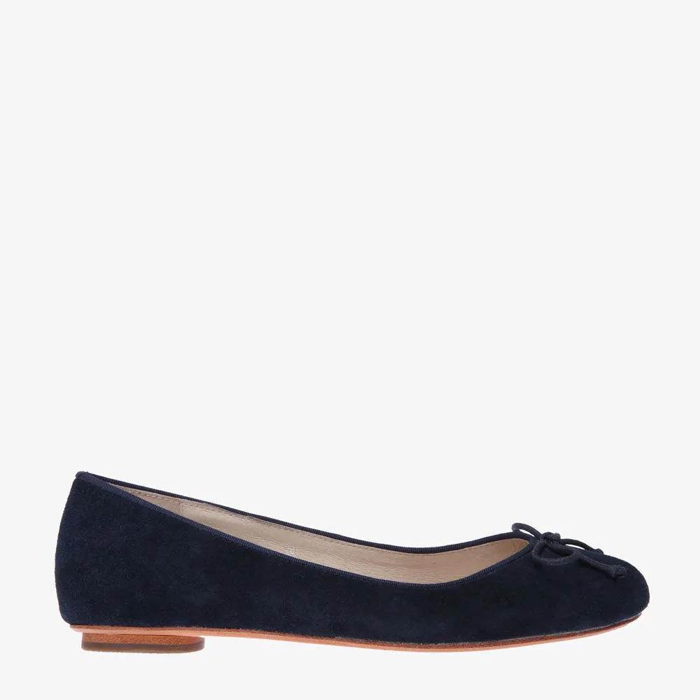 Tina Navy Suede Ballet Flat