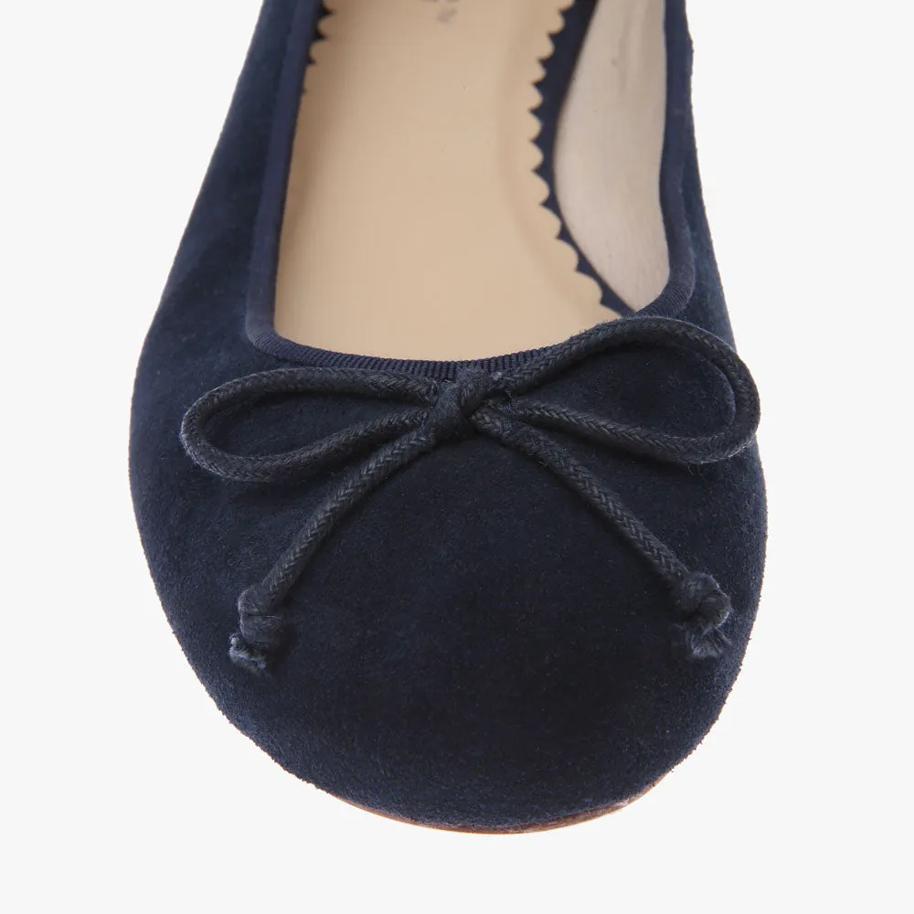 Tina Navy Suede Ballet Flat