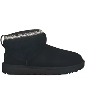 UGG ULTRA MINI MAXI CURLY BLACK BOOTS