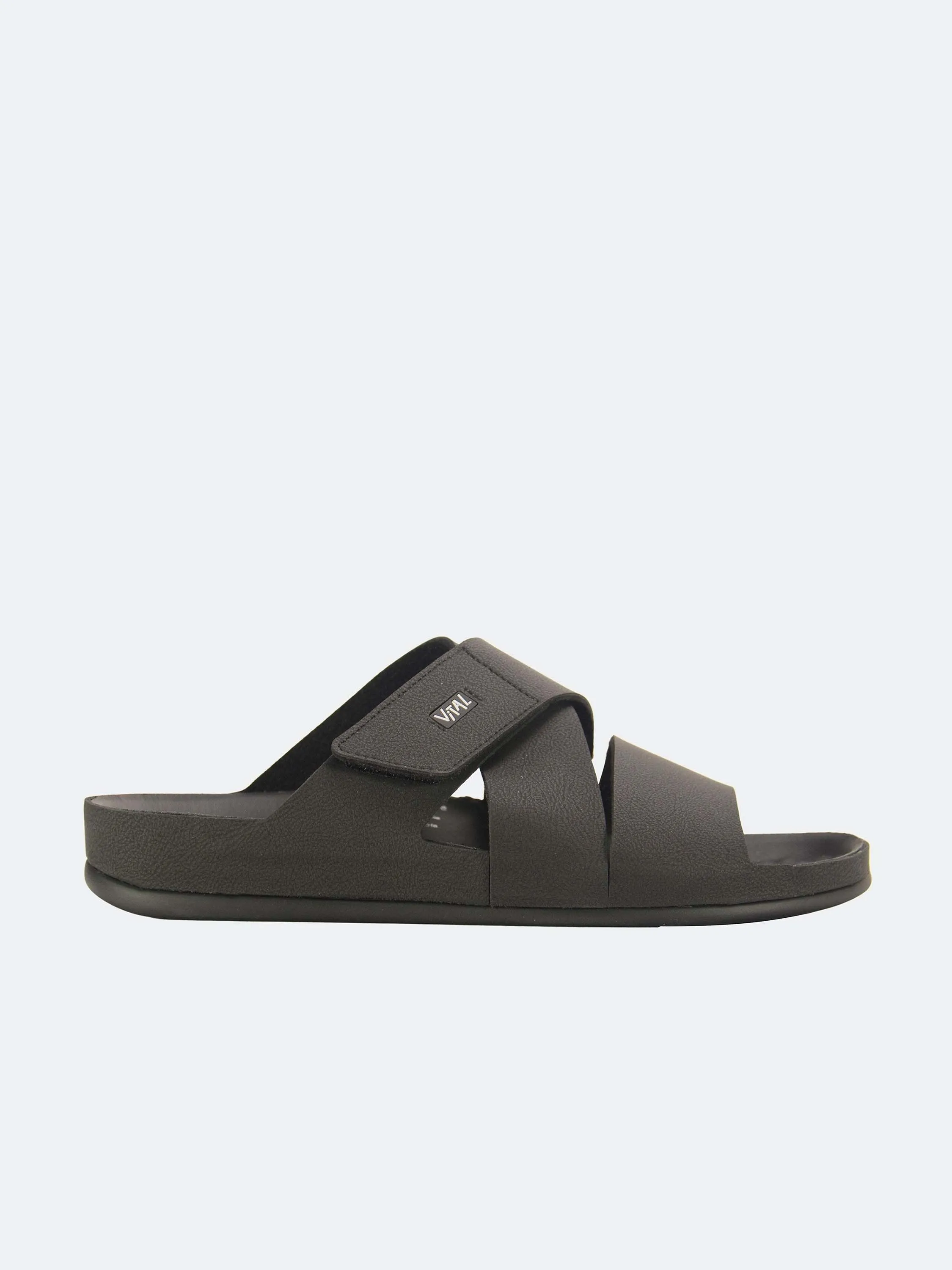 Vital Men's Cross Strap Leather Sandals