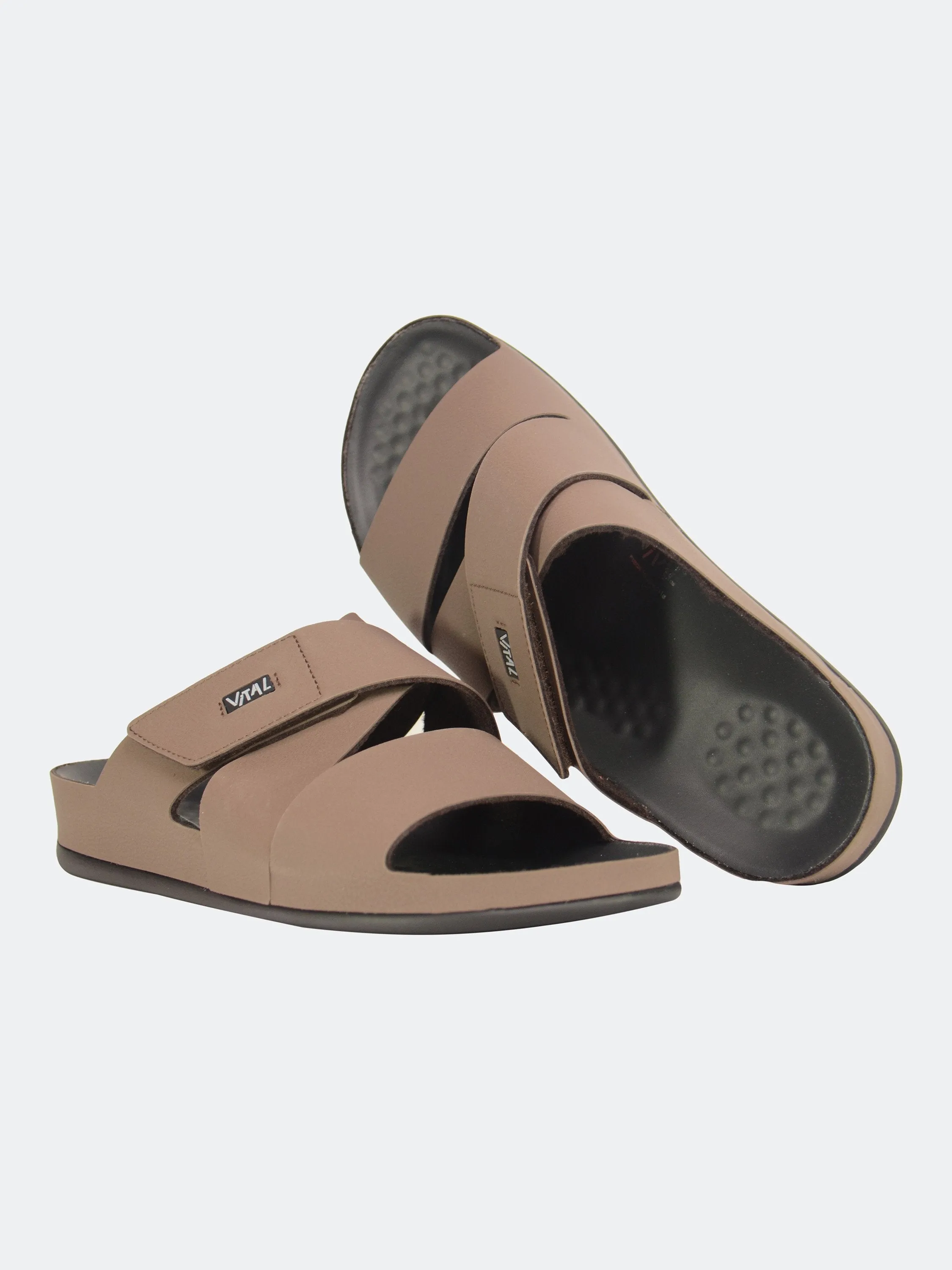 Vital Men's Cross Strap Leather Sandals