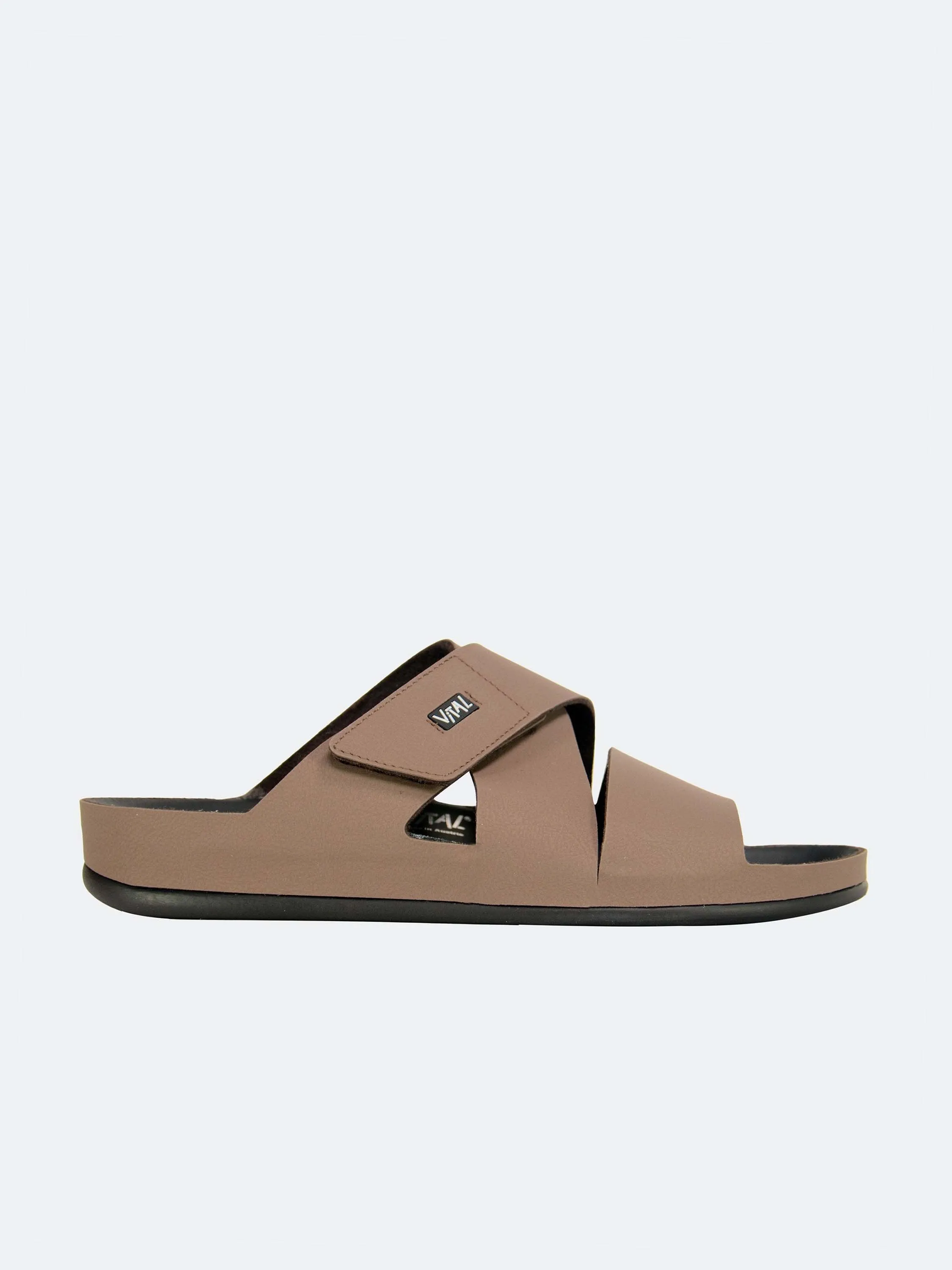 Vital Men's Cross Strap Leather Sandals