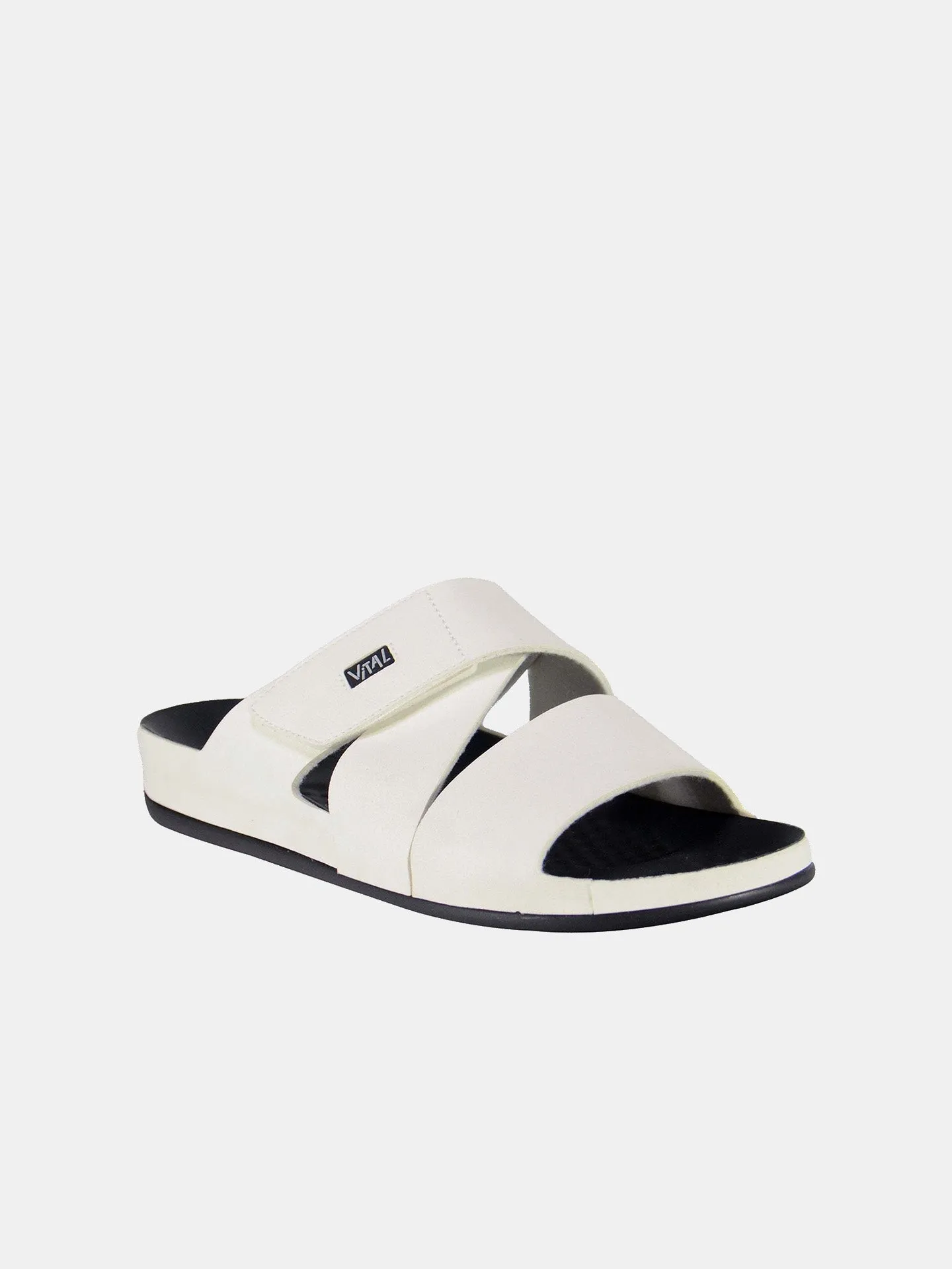 Vital Men's Cross Strap Leather Sandals
