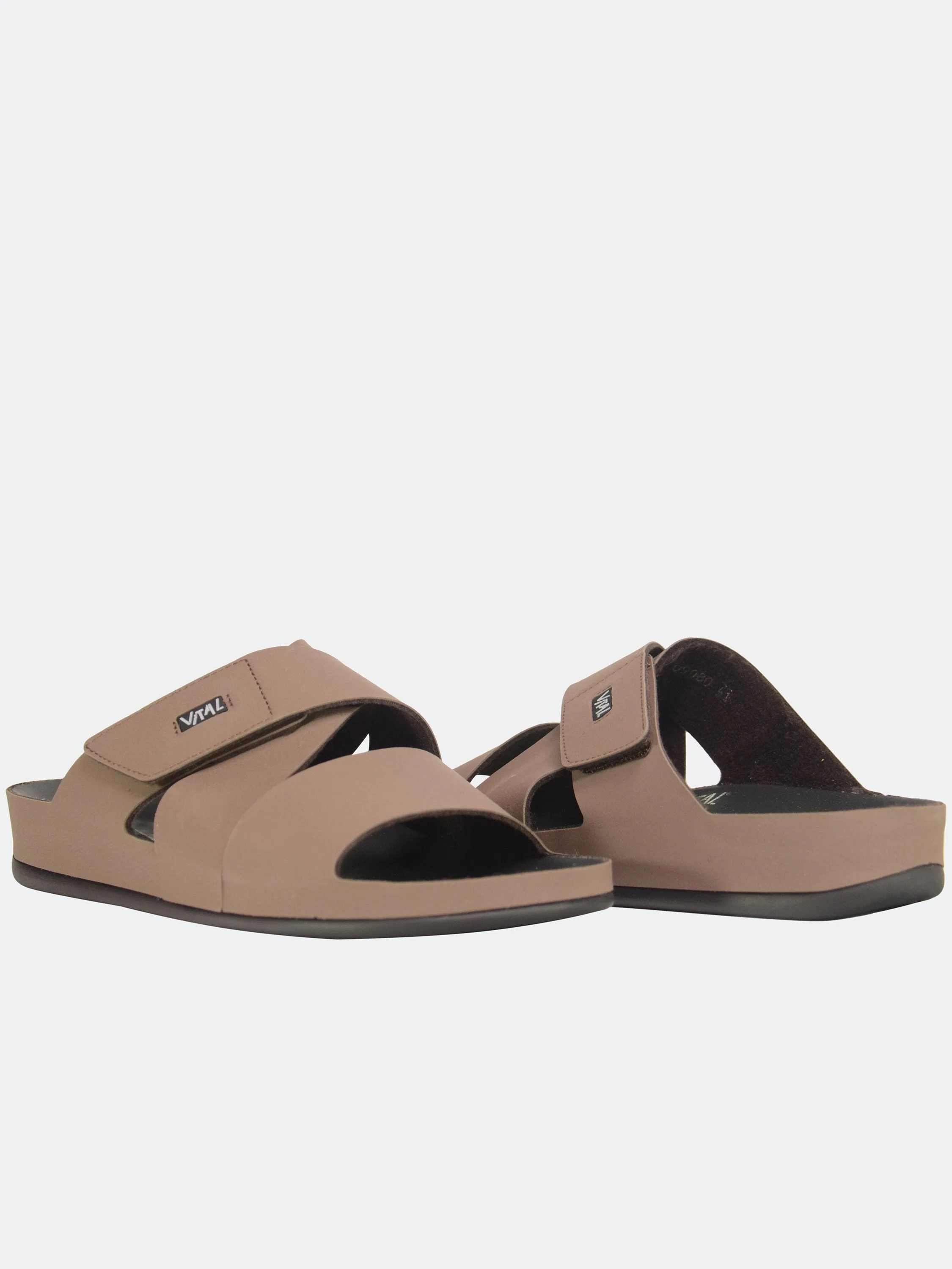 Vital Men's Cross Strap Leather Sandals