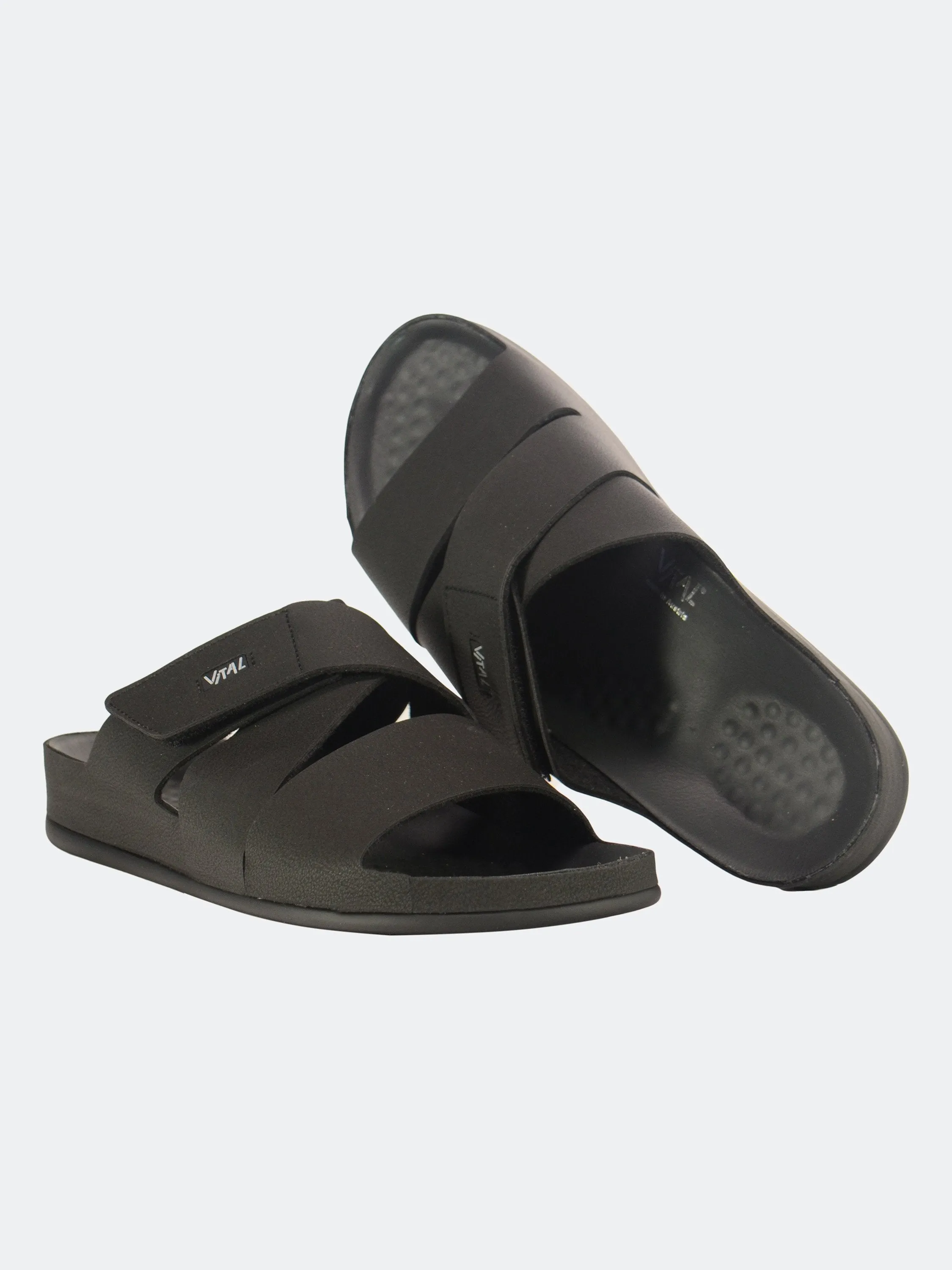 Vital Men's Cross Strap Leather Sandals