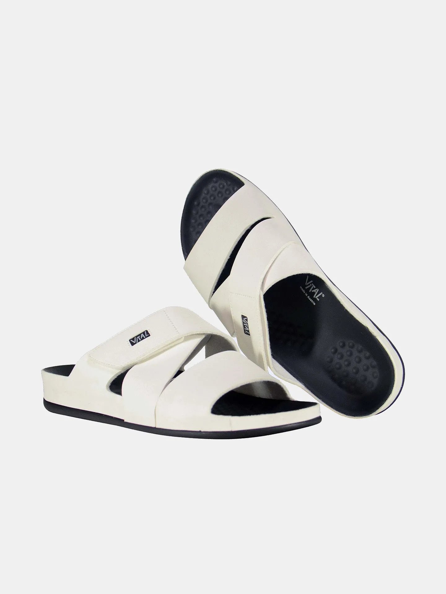 Vital Men's Cross Strap Leather Sandals