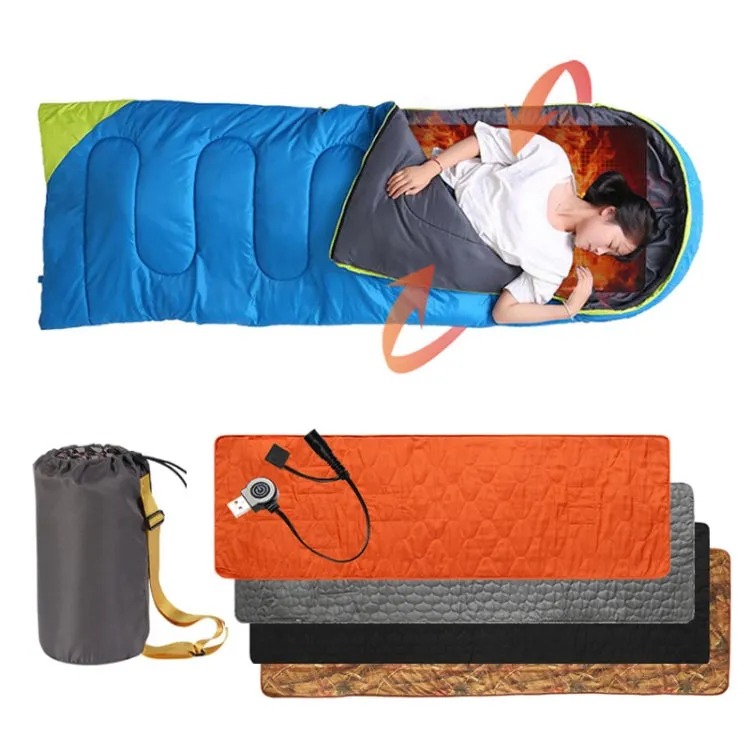 Winter Outdoor Camping Smart Portable Heating Sleeping Pad(Orange Red)