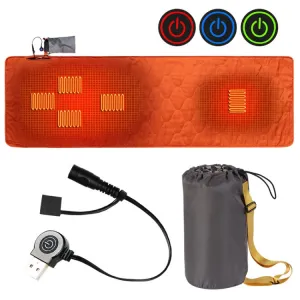 Winter Outdoor Camping Smart Portable Heating Sleeping Pad(Orange Red)