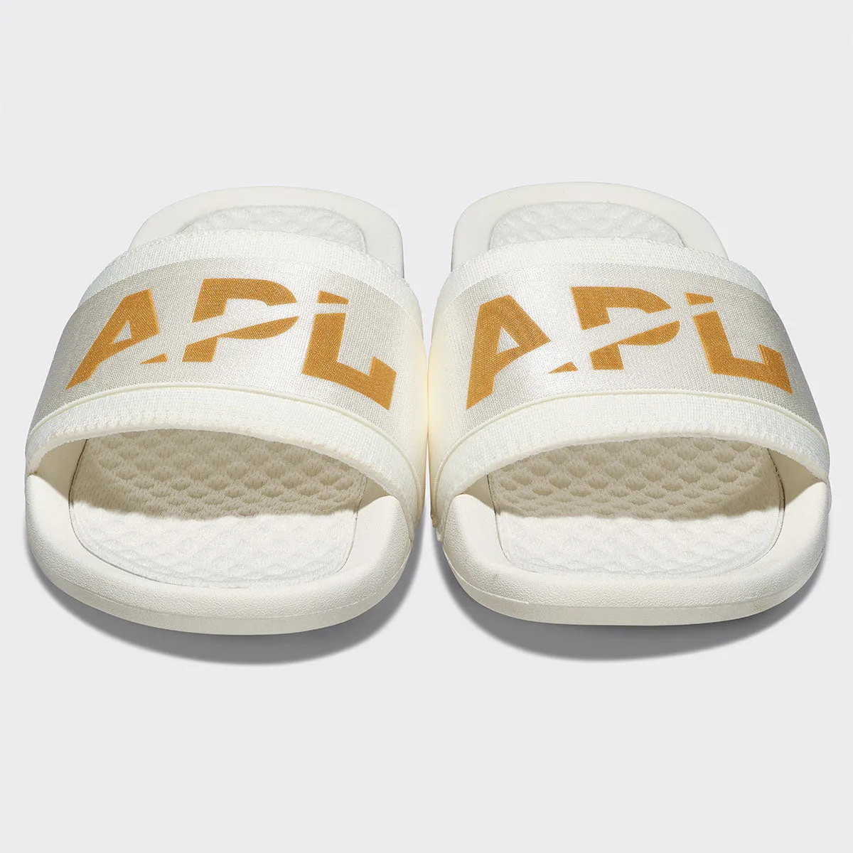 Women's TechLoom Satin Slide Ivory / Metallic Gold