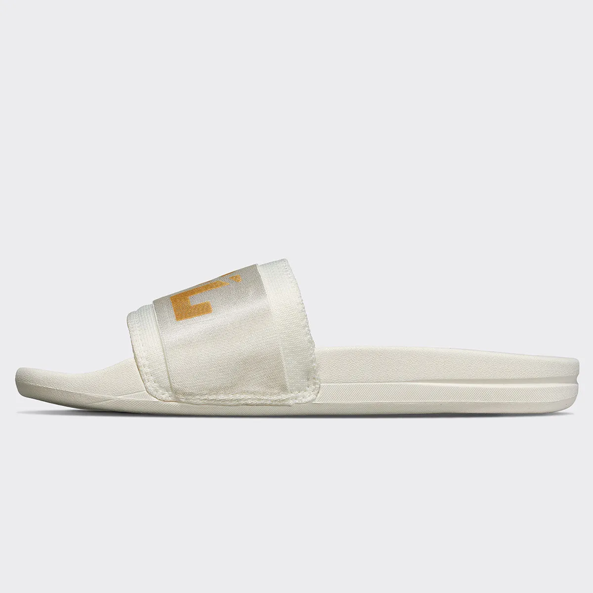 Women's TechLoom Satin Slide Ivory / Metallic Gold